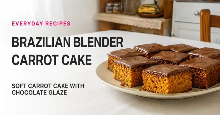Brazilian Blender Carrot Cake with Chocolate Glaze