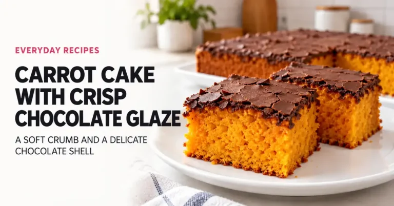Brazilian Carrot Cake with a Crisp Chocolate Glaze
