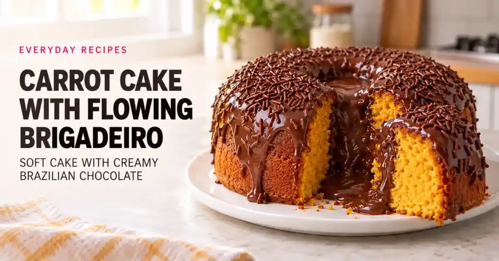 Brazilian Carrot Cake with Flowing Brigadeiro