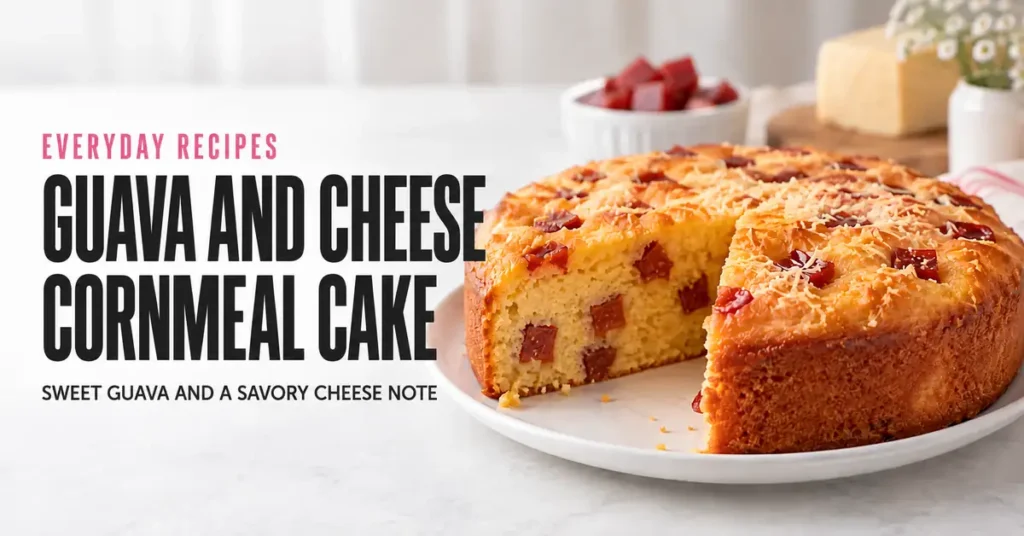 Guava and Cheese Cornmeal Cake