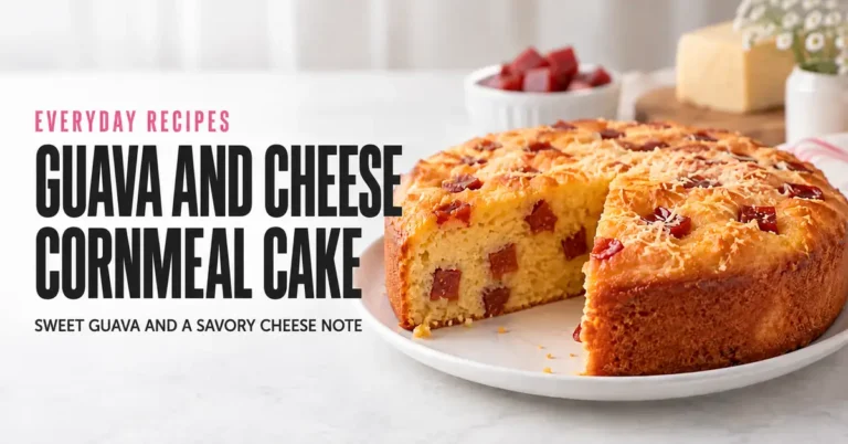 Guava and Cheese Cornmeal Cake