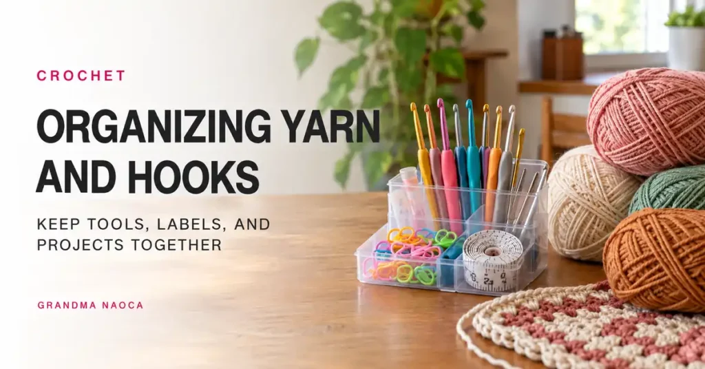How to Organize Crochet Yarn, Hooks, and Projects